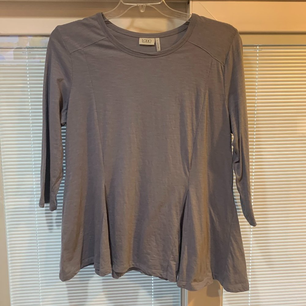 NWOT Logo Lori Goldstein 3/4 Sleeve Nickel Shirt Size Large